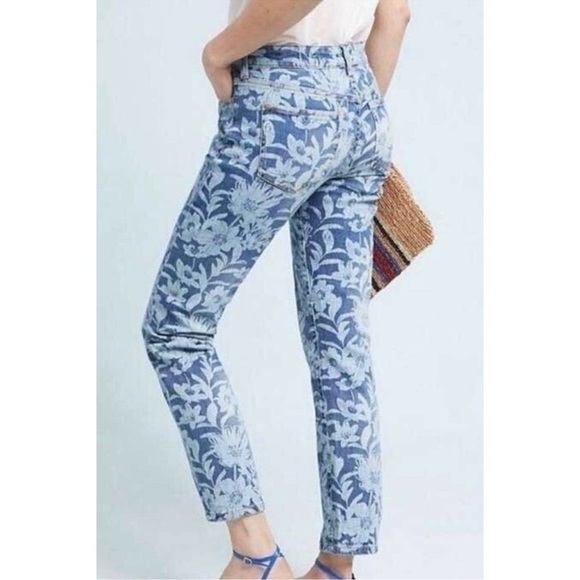 Pilcro Floral-Printed Slim Boyfriend Jeans boho fairy whimsical - Picture 6 of 16